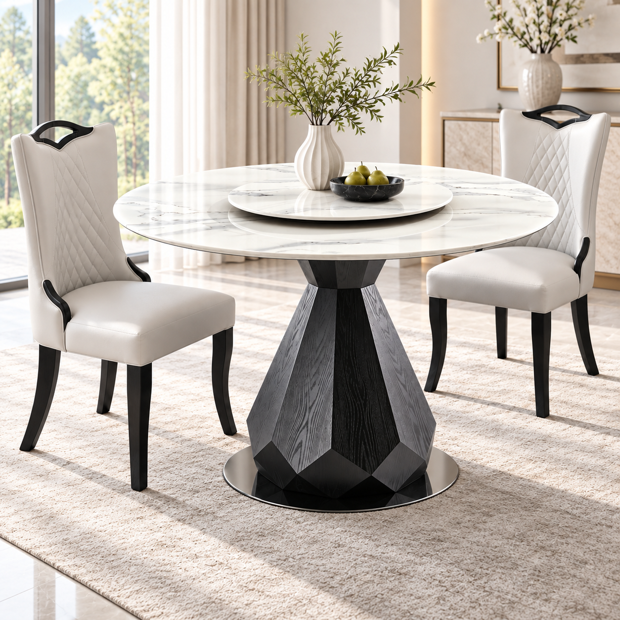 Modern Round Marble Dining Table