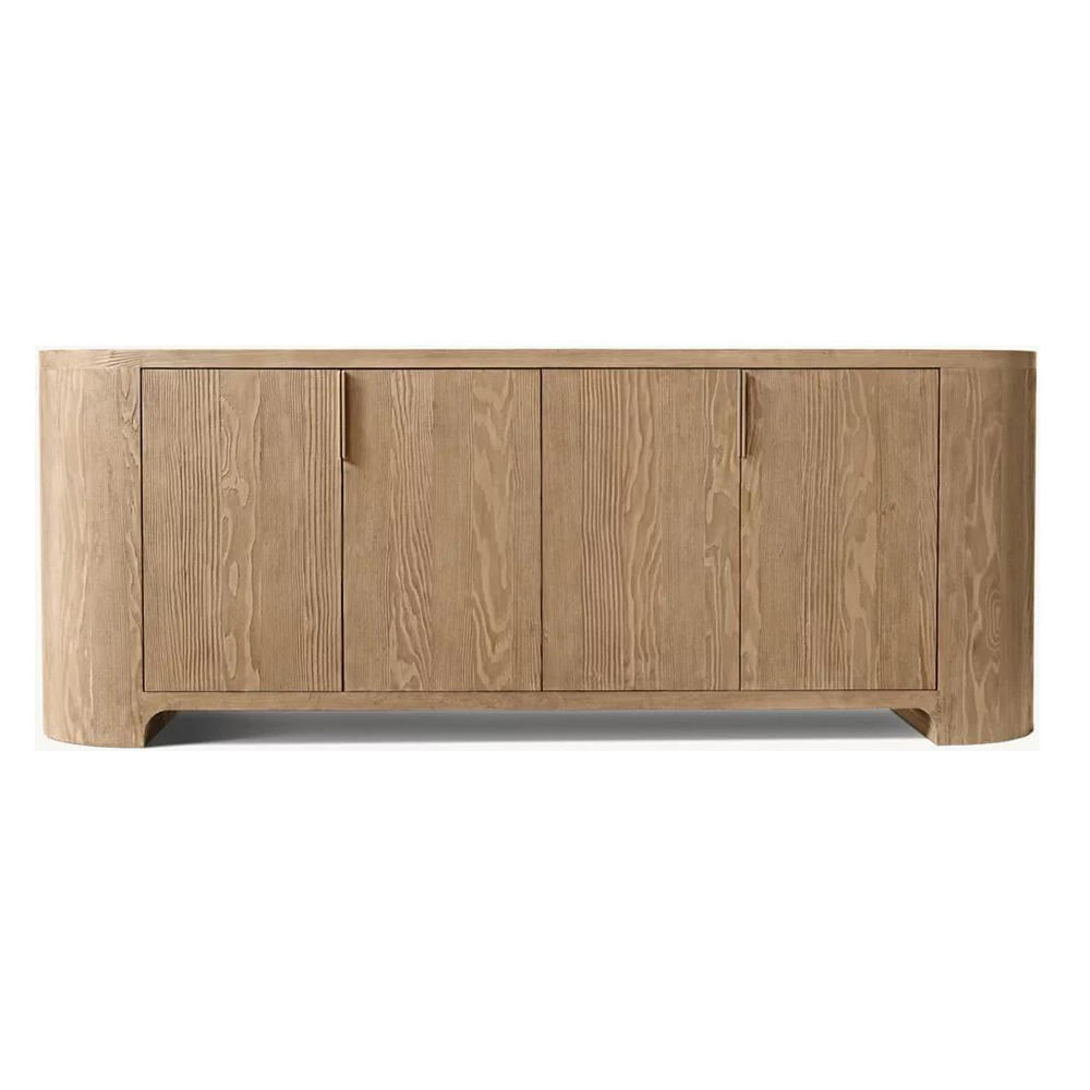 Burl Wood Dresser 9 Drawer Bedroom Chest Modern Double Credenza Storage Table