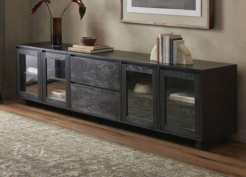 Mixed-Media Wooden TV Stand