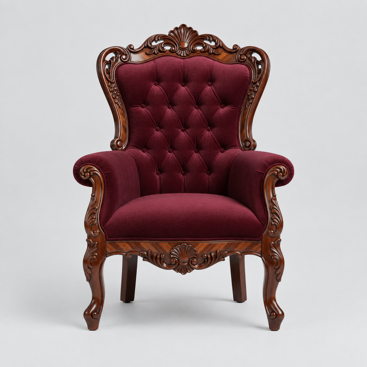 Classic Tufted Velvet Armchair