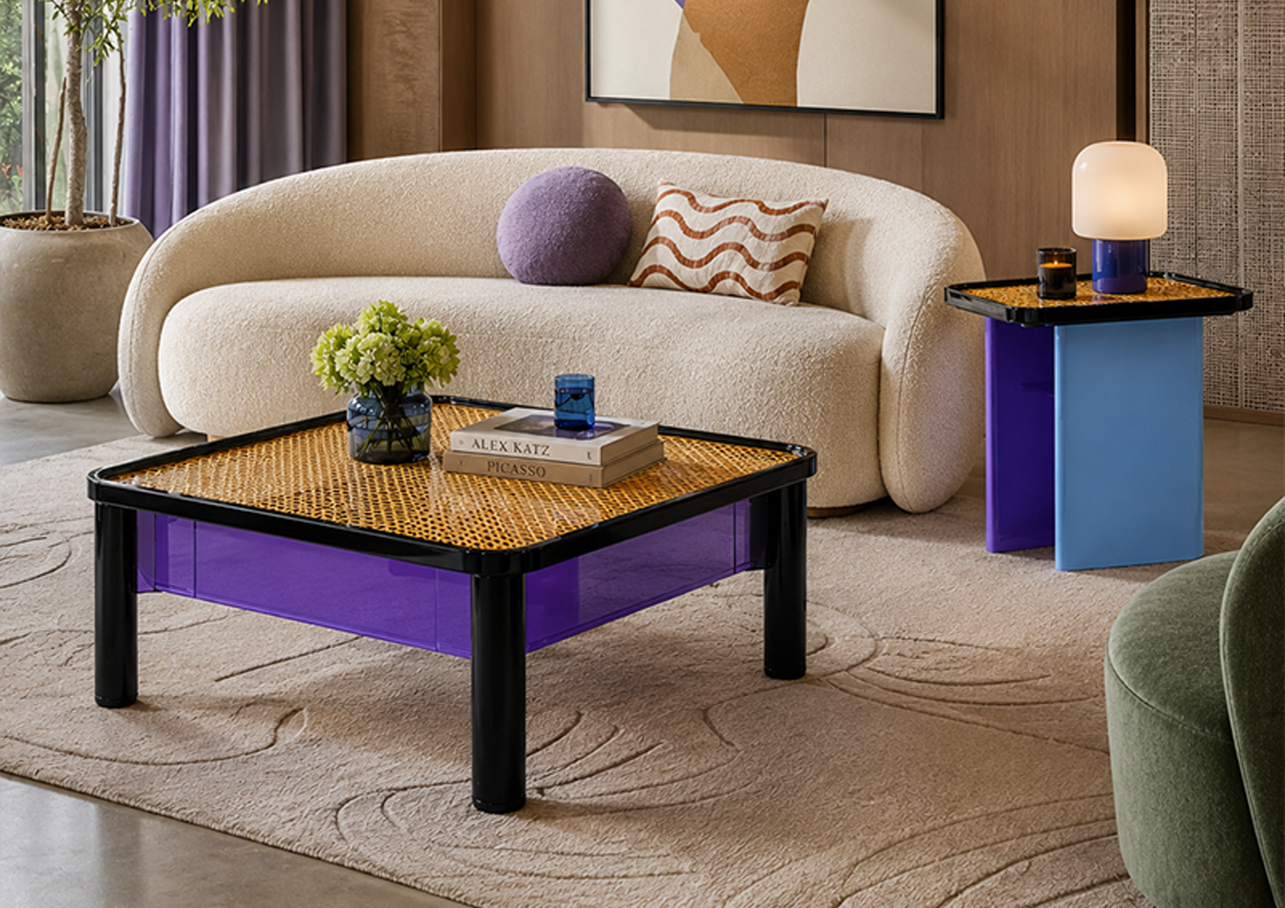 Modern Decorative Nesting Coffee Table Set