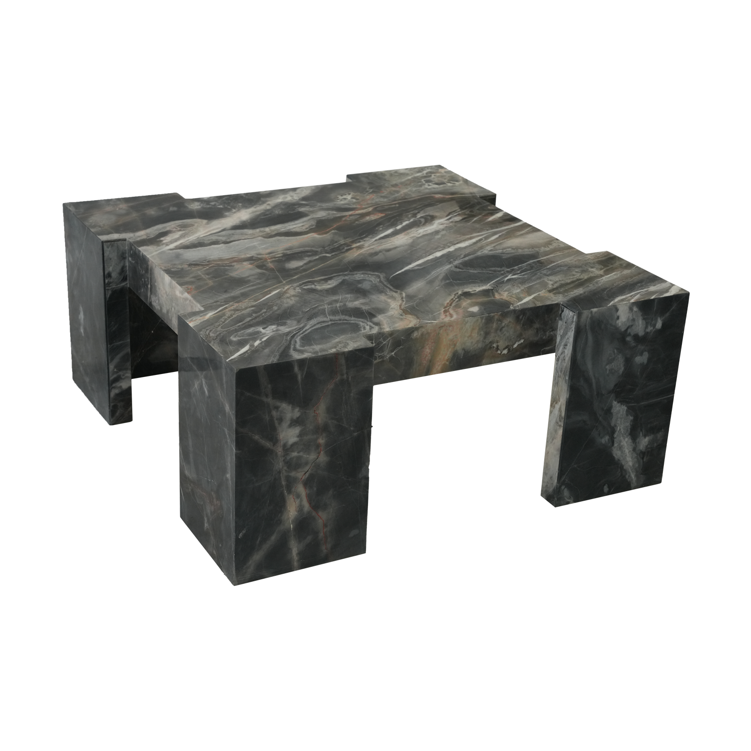 Dark Marble Interlocking Coffee Table