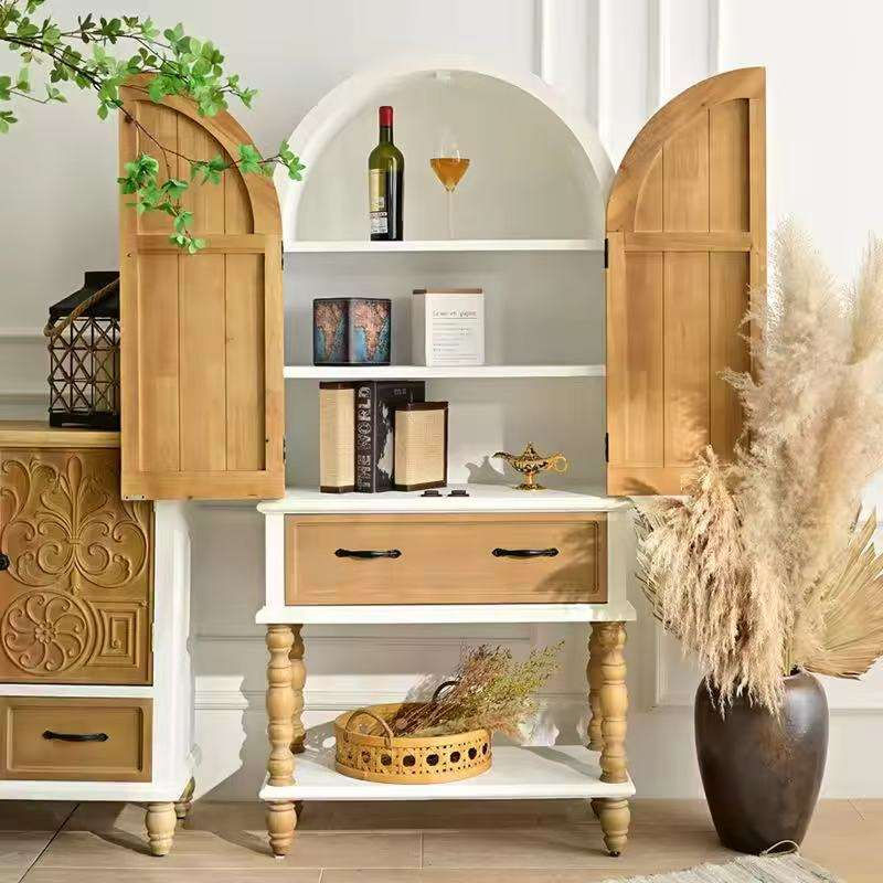 Carved Arch Storage Cabinet
