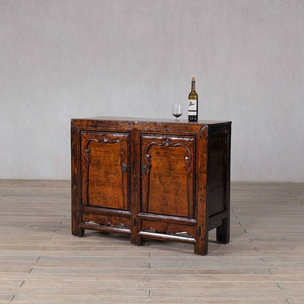 Carved Antique Wooden Credenza