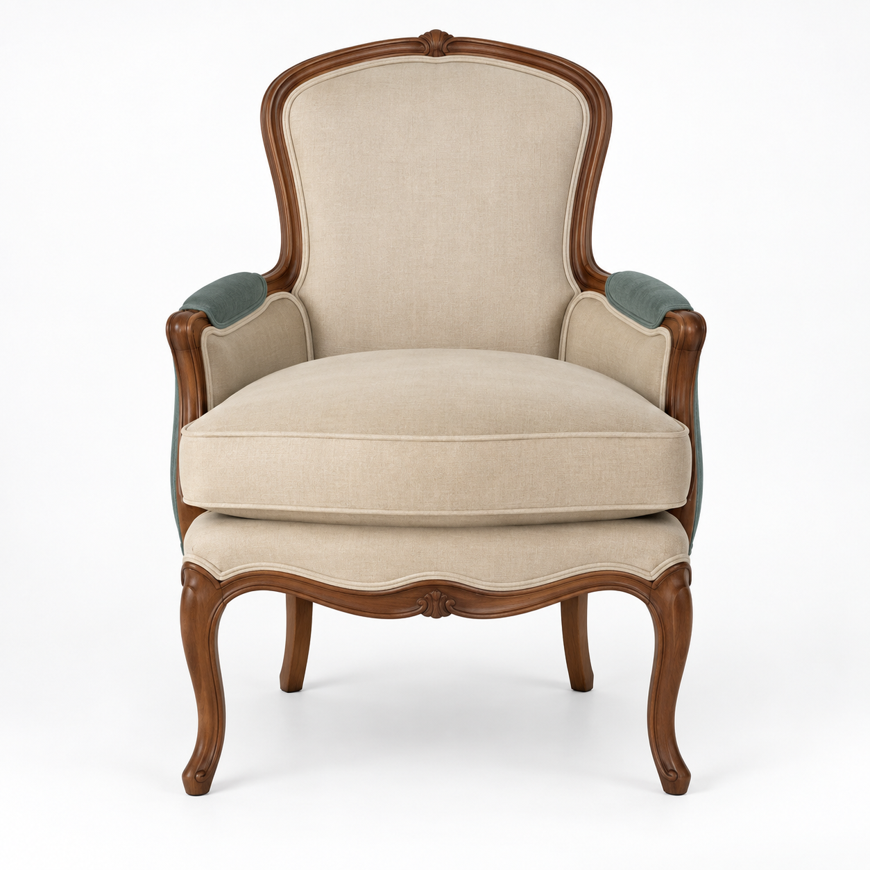 Classic Two-Tone Tufted Armchair