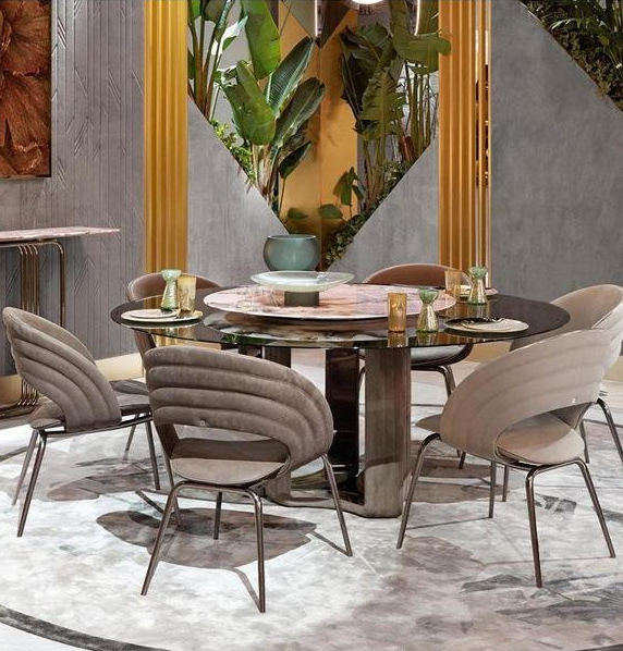 Modern Curved Accent Dining Chair