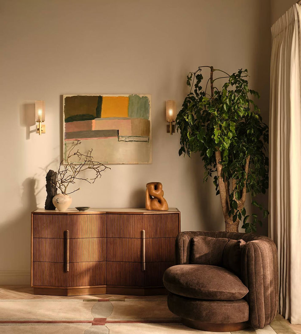 Thumbnail: Textured Velvet Swivel Barrel Accent Chair Channel Tufted Wooden Base Armchair