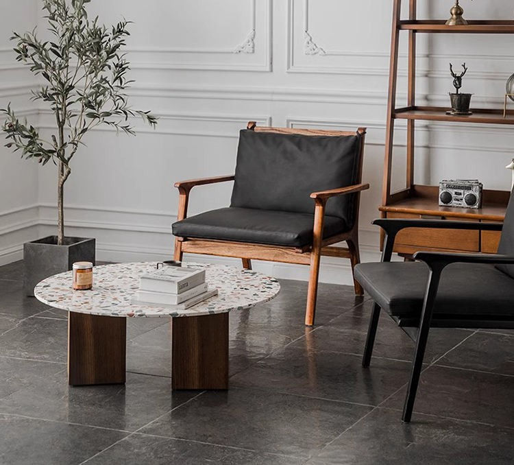 Terrazzo and Wood Coffee Table