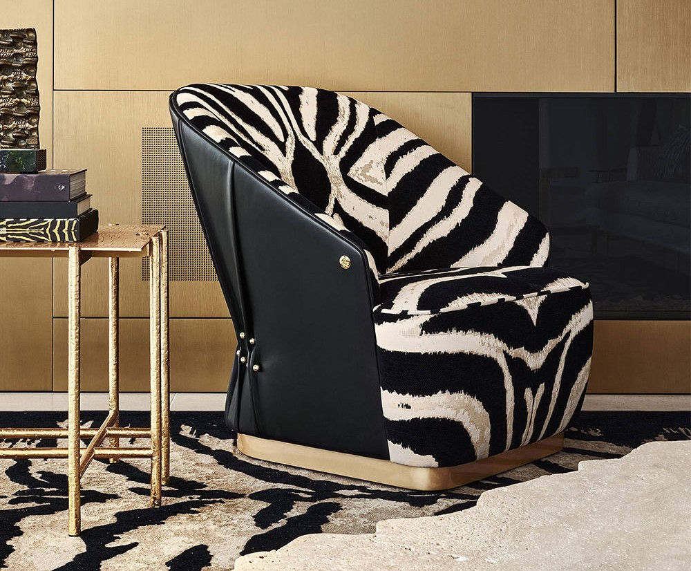 Postmodern Luxury Leather Accent Chair