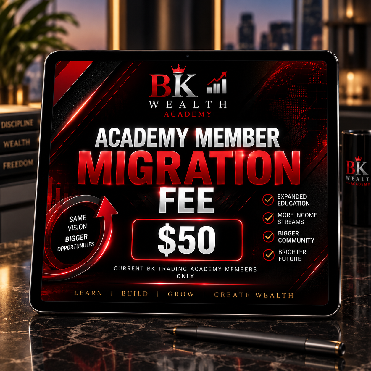 $50 BK Wealth One Time Migration Fee