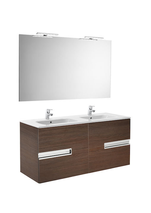 Victoria-N 1200x460x565 Pack (double bowl basin, mirror and two LED spotlights)