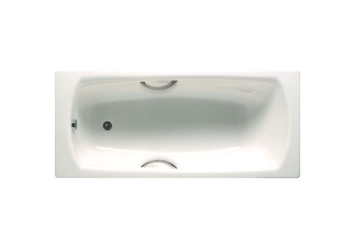 Swing 1700x750x420 Rectangular steel bath with anti-slip base