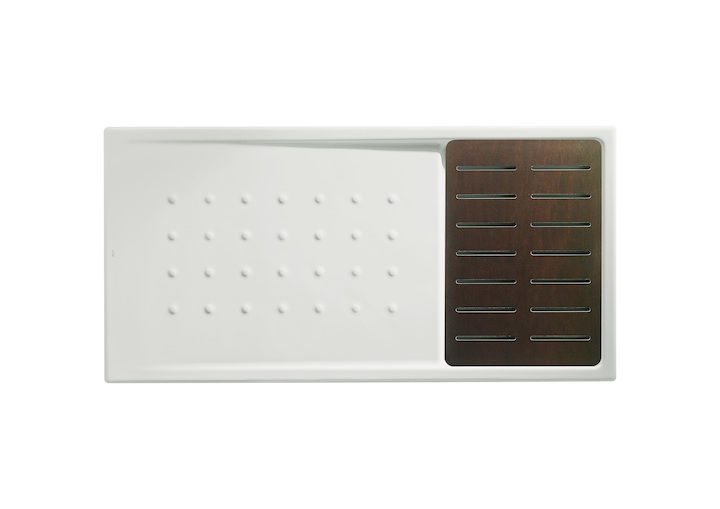 Malta 1400x700x80 Vitreous china with anti-slip base wenge platform