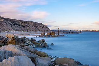 Rocks with cloudy mist