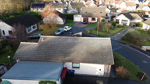 drone view of roof
