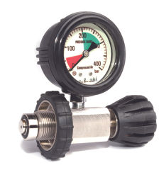 SCBA cylinder pressure gauge