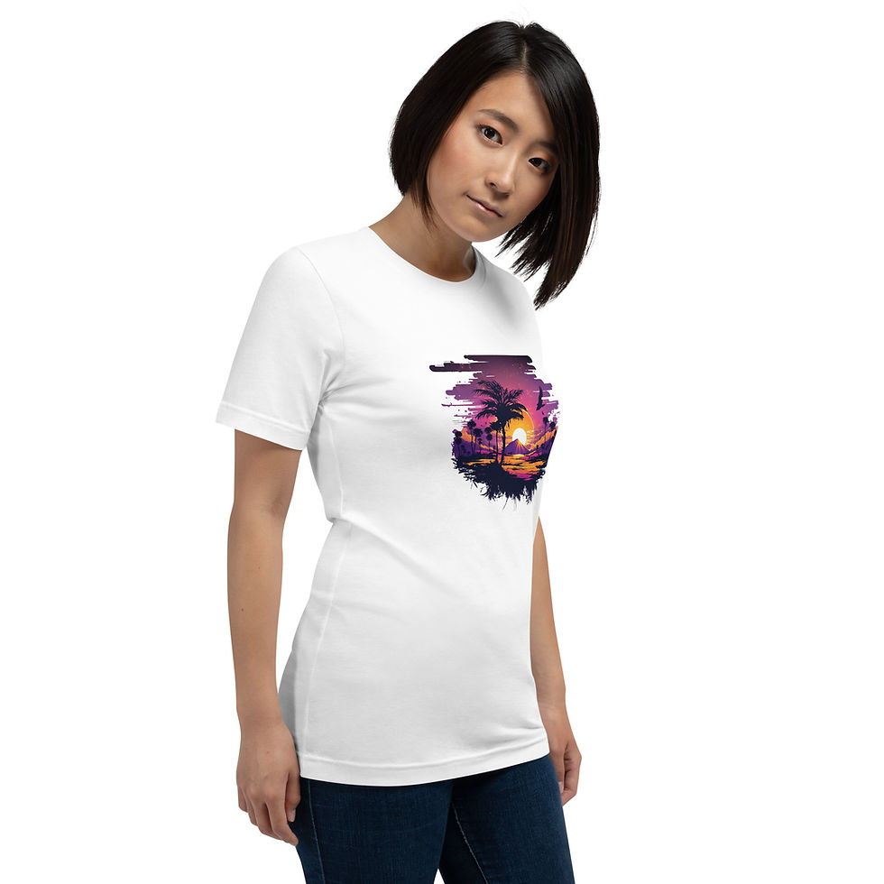 Thumbnail: Coastal Blaze” Unisex Sunset Graphic Tee