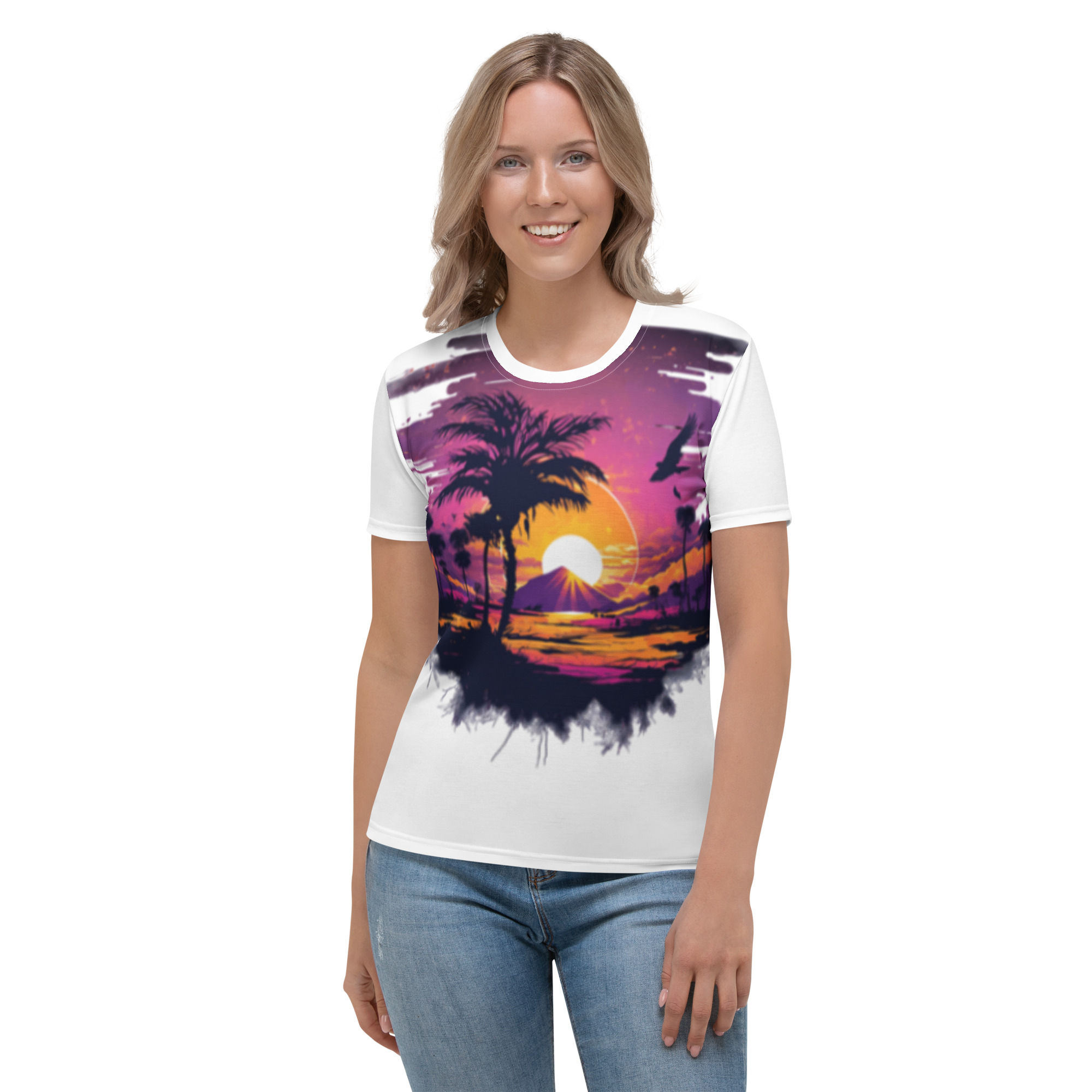 Coastal Dusk All-Over Print Tee – Unisex