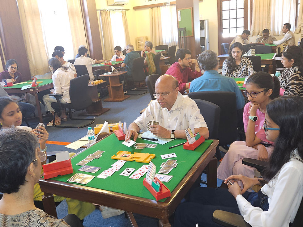 Group of people playing bridge