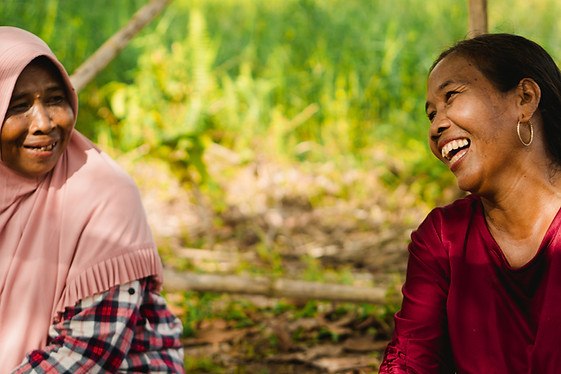 Women involved in reforestation activities
