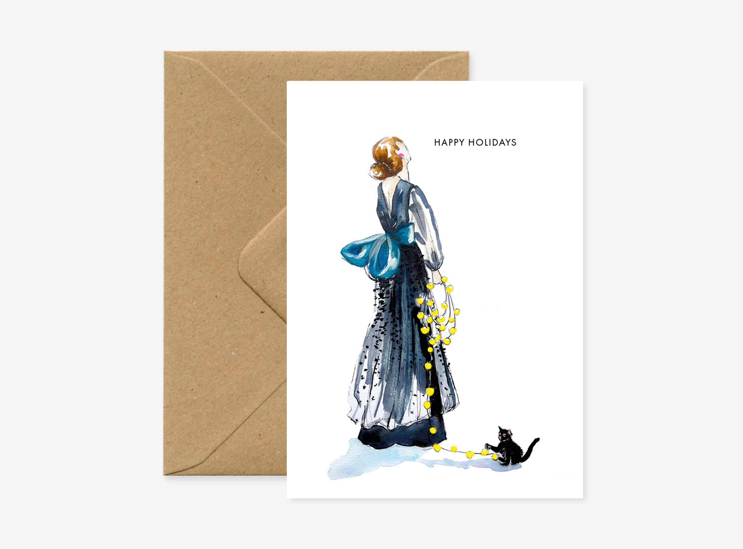 Card - Holidays kitten