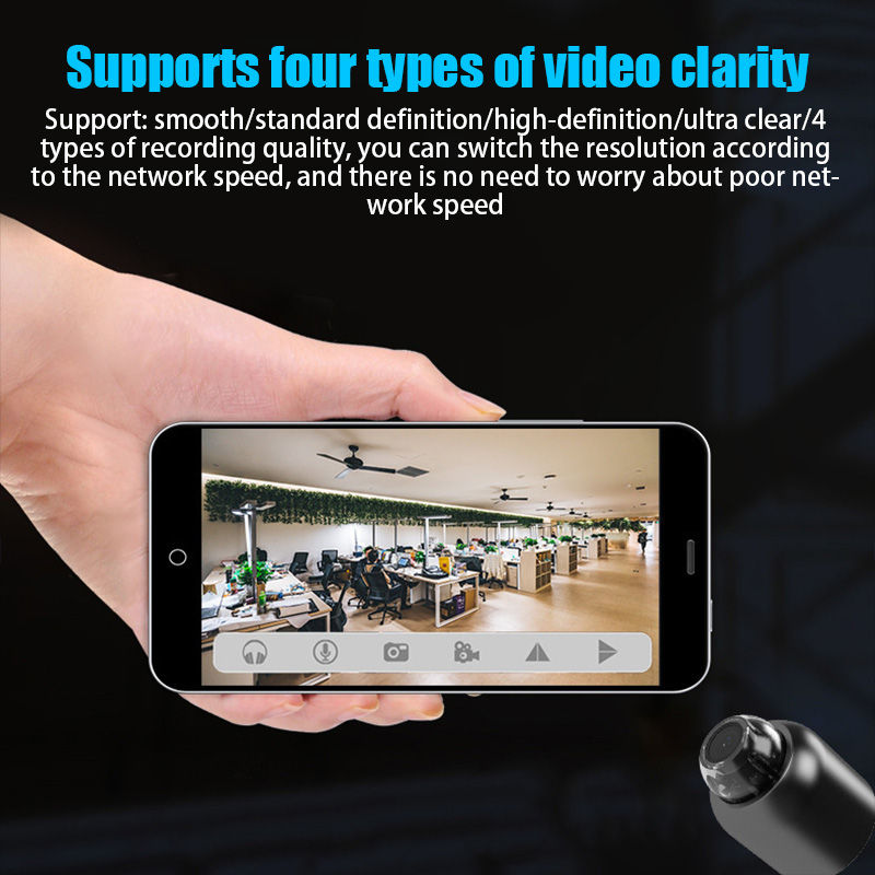 Thumbnail: Mini Camera 1080P Clear Night Vision Lightweight Portable Premium Cams Motion De