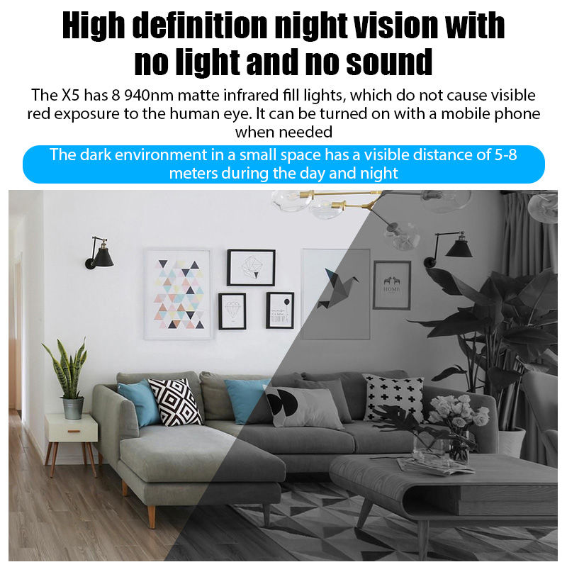 Thumbnail: Mini Camera 1080P Clear Night Vision Lightweight Portable Premium Cams Motion De