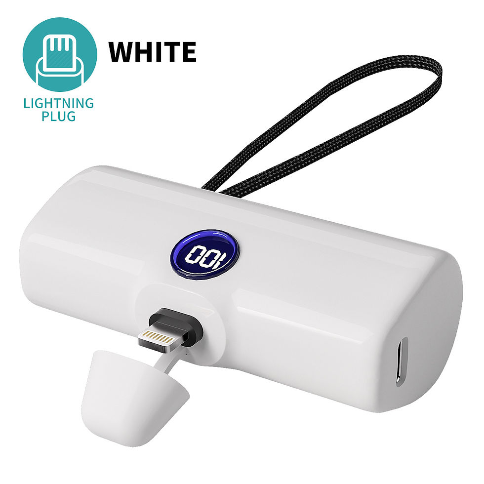 Thumbnail: Mini Portable Charger Power Bank Portable 5000mAh Fast Charge LCD Display with T