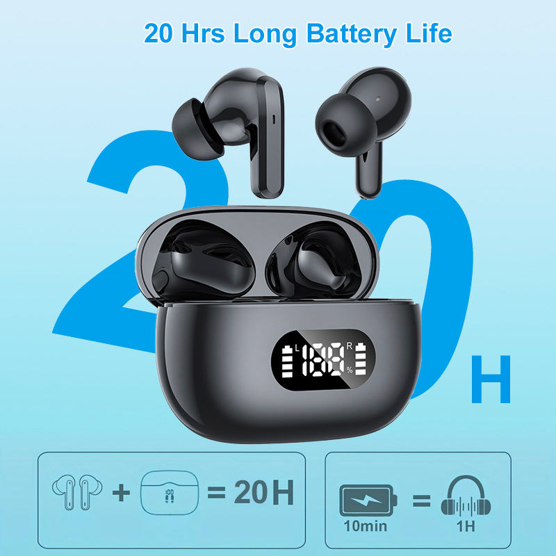 Thumbnail: Wireless Earphone 40dB Noise Cancelling Bluetooth 5.3 Headphone 6 Mic ENC with L