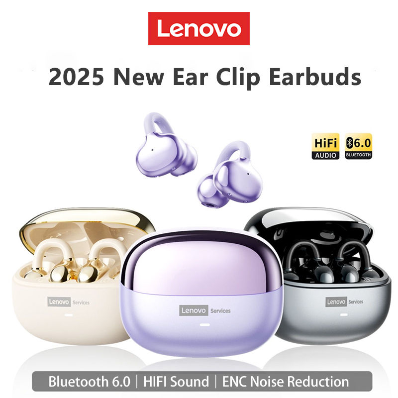 Thumbnail: Lenovo LE302 OWS Ear Clip Earphones Wireless Bluetooth 6.0 Headset HD Call Touch