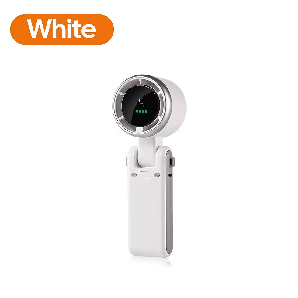 Thumbnail: Handheld Folding Fan Type-C Charge Ports Portable Desktop 5level Wind Speed Adju