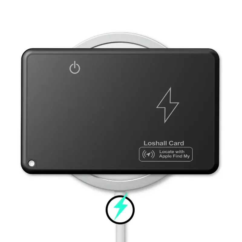 Thumbnail: Wireless Charging Tracking Card Mini Smart Wallet Finder Waterproof GPS Locator 