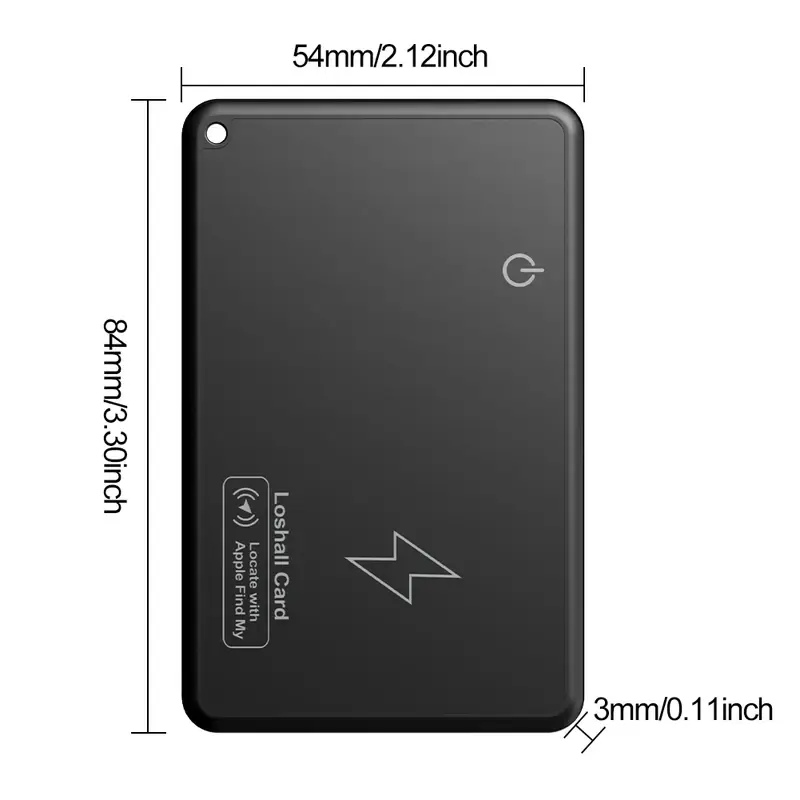 Thumbnail: Wireless Charging Tracking Card Mini Smart Wallet Finder Waterproof GPS Locator 