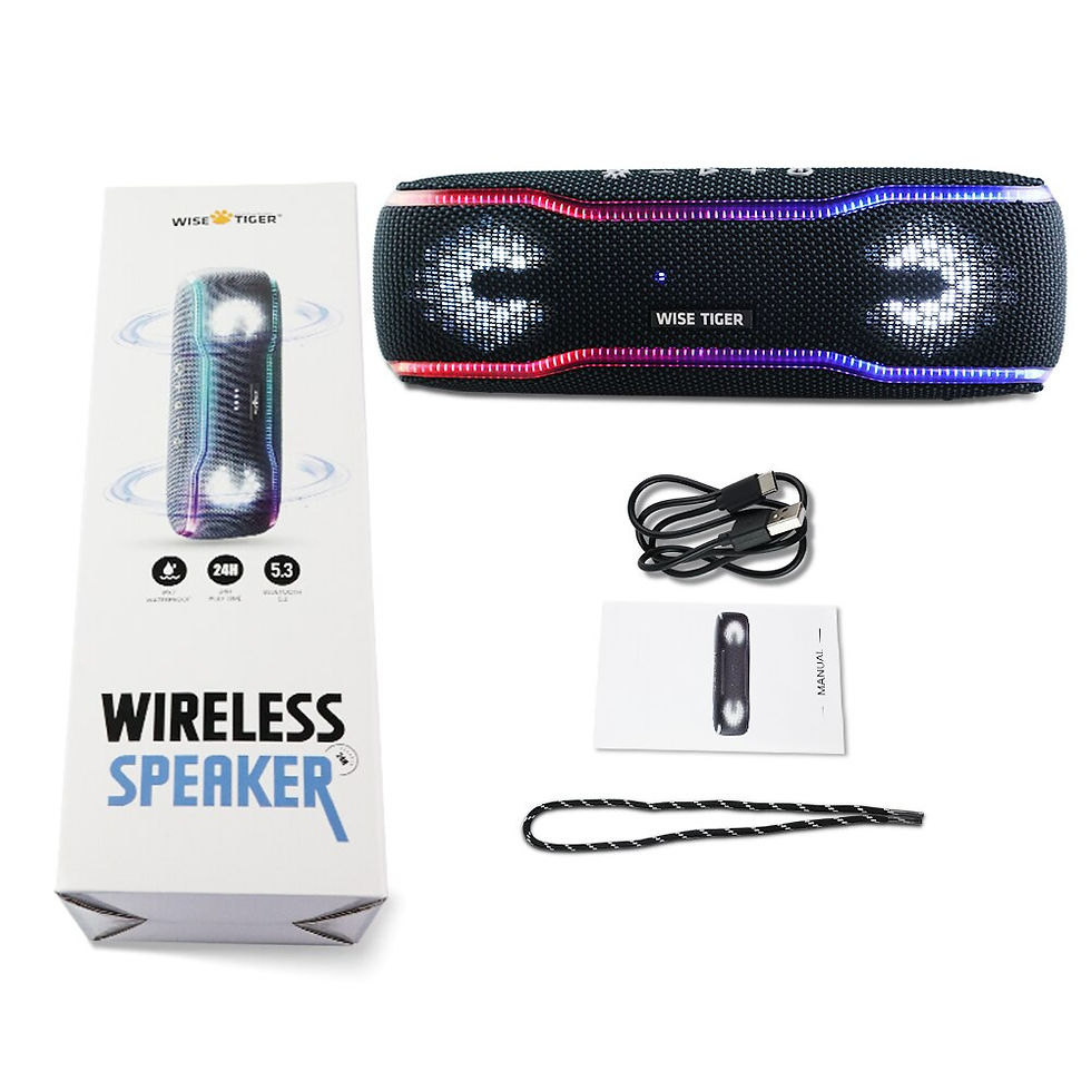 Thumbnail: WISETIGER Speaker Outdoor Portable IPX7 Waterproof Sound Box BT5.3 Louderspeaker