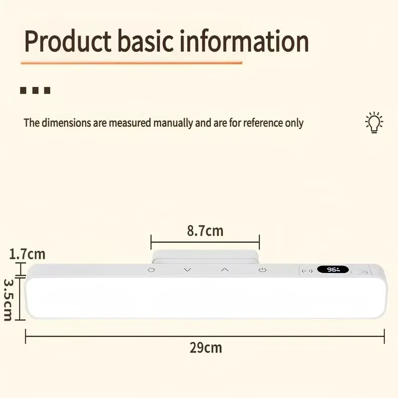 Thumbnail: Touch Table Lamp Magnetic Desk Lamp Bulit-in Rechargeable Battery for Reading Ca