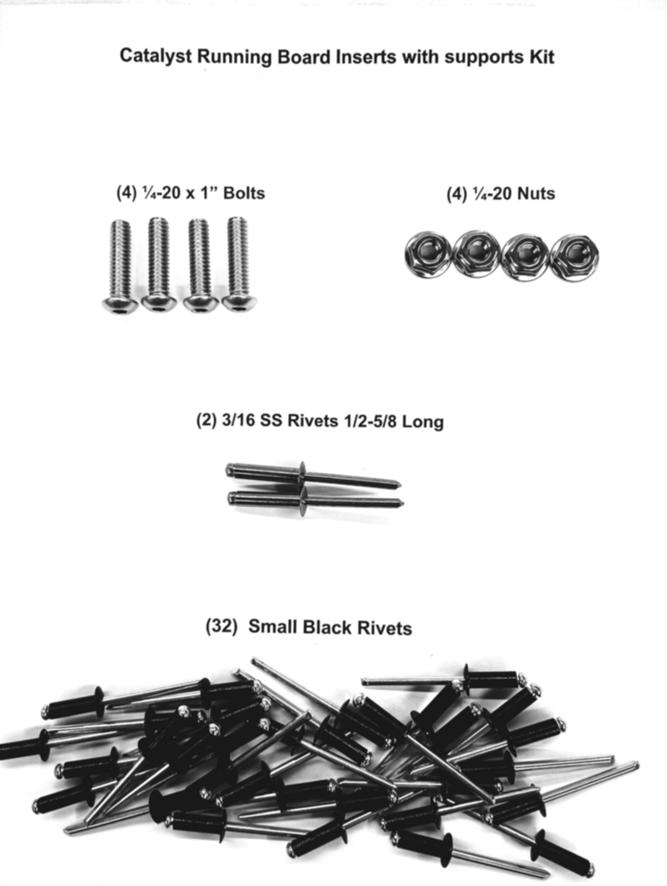 Catalyst Running Board Inserts with Supports Hardware Kit