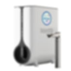 White Waterdrop Filter water filter unit labeled "Waterdrop K6" with NSF/ANSI 372 certification. Silver faucet attached, sleek design, black accents.