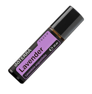doTERRA Lavender Touch, 10ml roll-on bottle of lavender essential oil with a purple label 