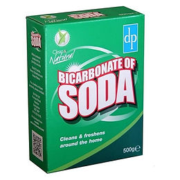 Dri-Pak bicarbonate of soda in a green and white recyclable cardboard box