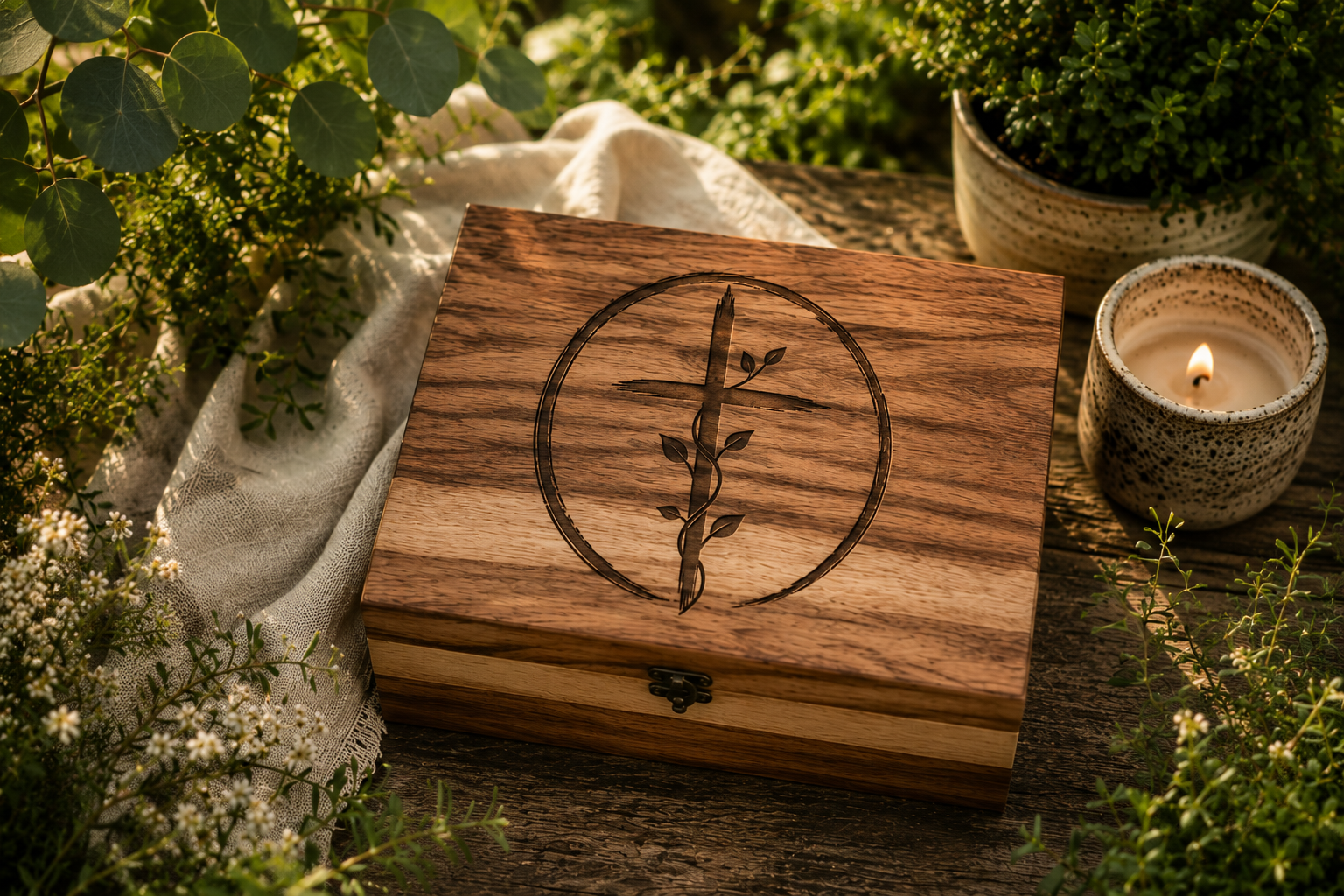 THE VINE CROSS GOD BOX