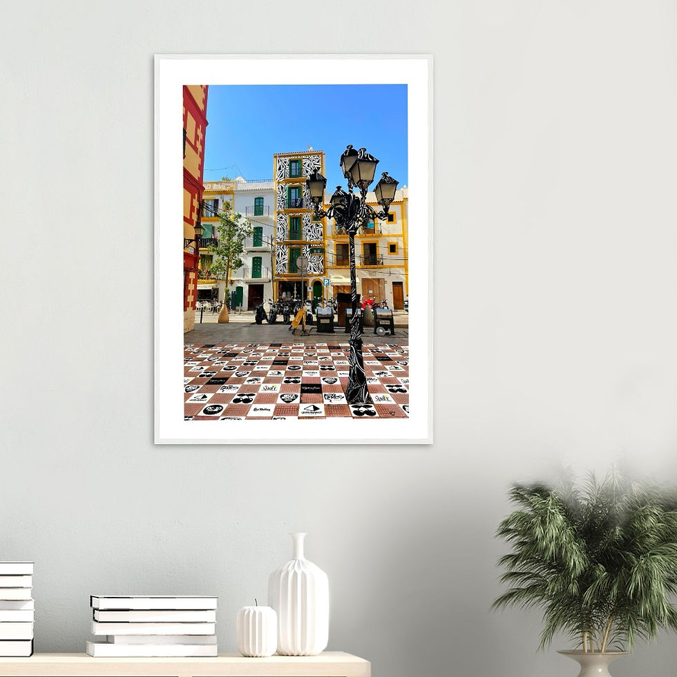 Thumbnail: The Square, Ibiza Old Town - Framed Print