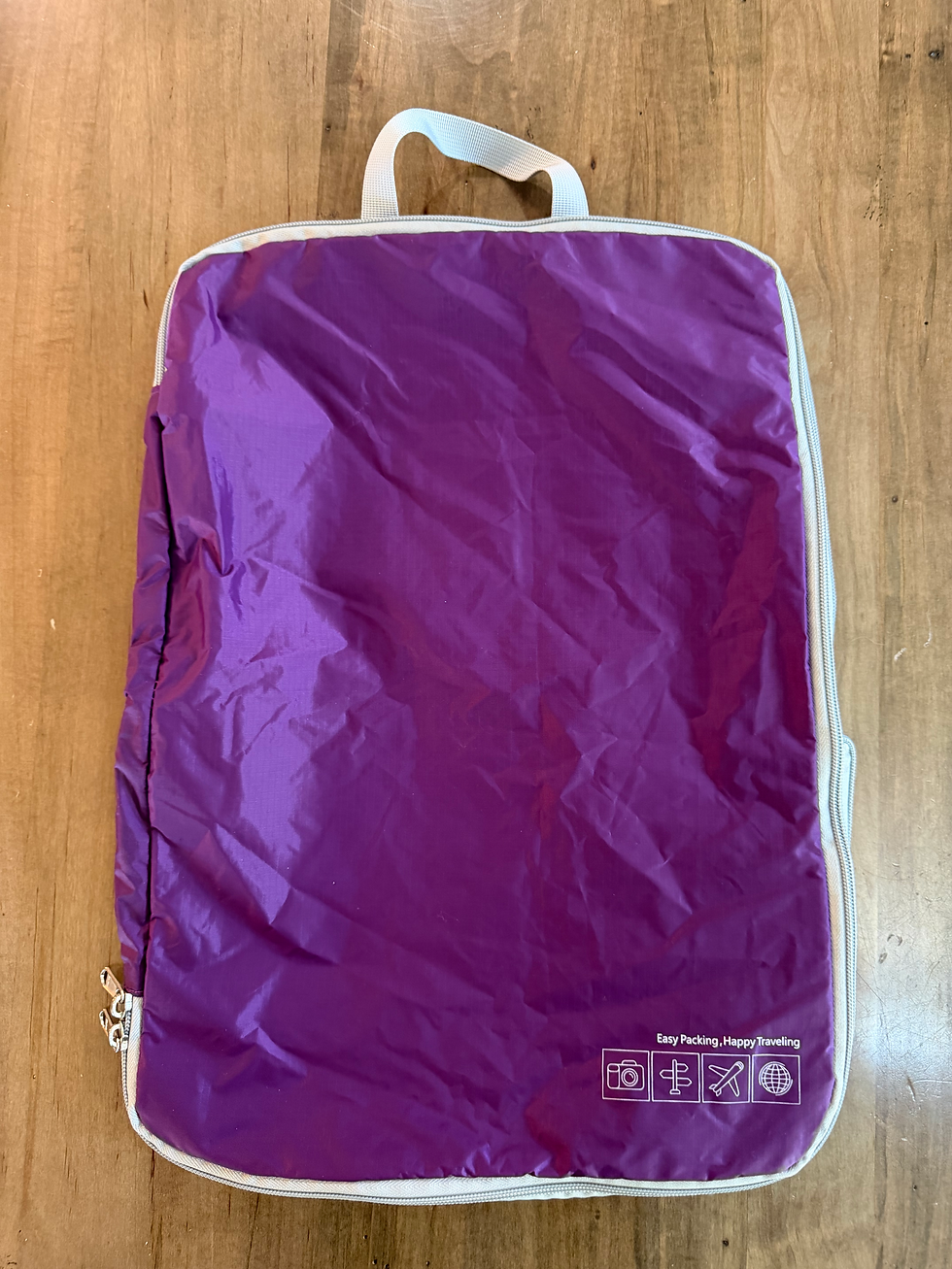 purple packing cube
