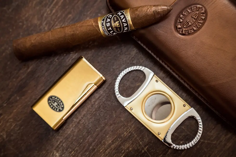 Luxury Havana Castle cigar cutter engineered for a sharp and smooth cut to enhance smoking experience.
