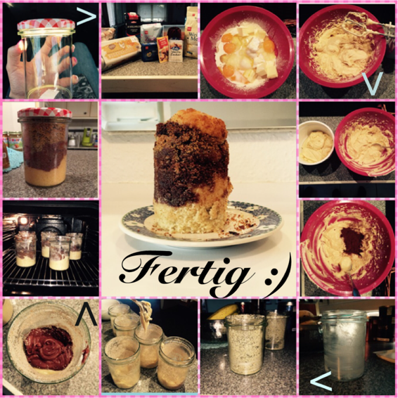 Marmorkuchen im Glas