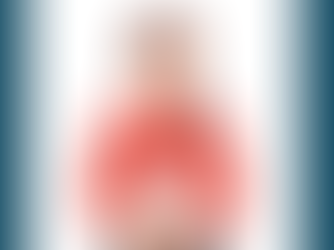 Woman holding happy face