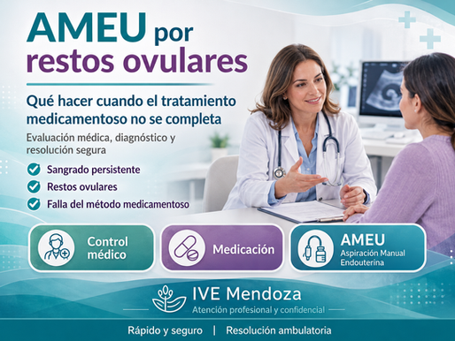 Ameu por restos ovulares.