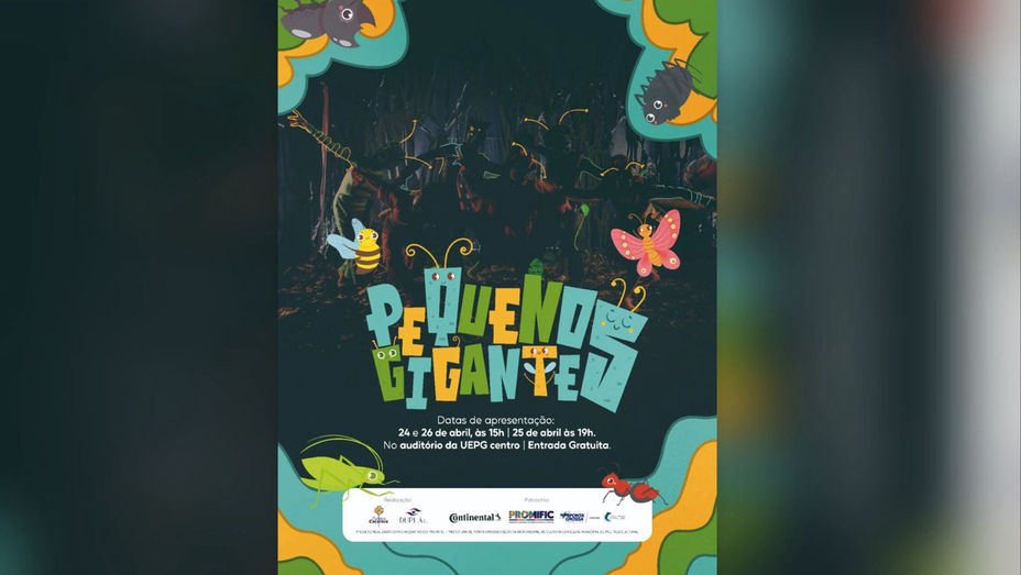 Espetáculo “Pequenos Gigantes” leva arte e ciência ao palco com apresentações gratuitas em PG