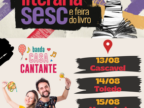 Banda Casa Cantante leva música e interação à 44ª Semana Literária do Sesc no Oeste do Paraná