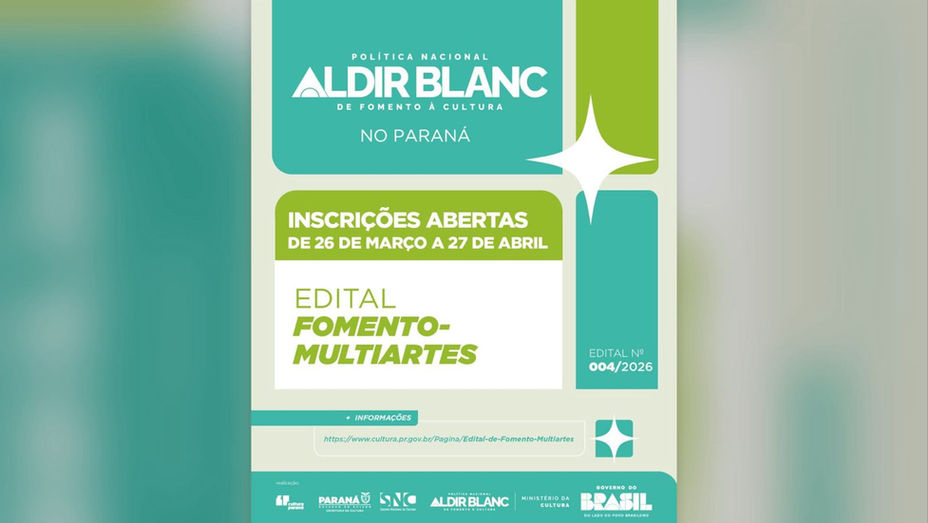 Paraná lança edital multiartes com mais de R$ 23 milhões para projetos culturais