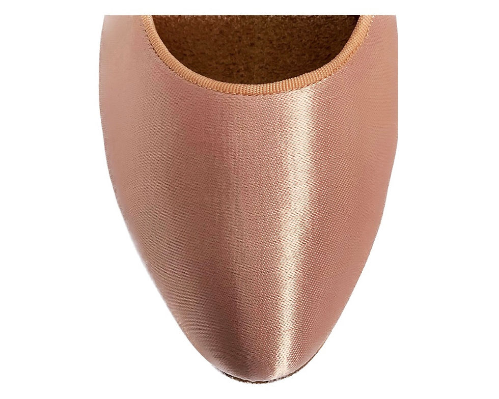 Miniatura: 【9102 Model】Flesh Tan Satin - 2” Flared Heel | 34/34.5/36/39.5/40.5/41/41.5/42